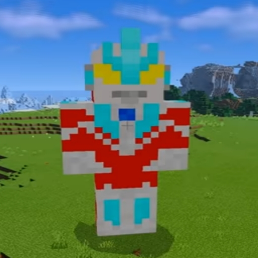 mcpe ultraman skin and addon