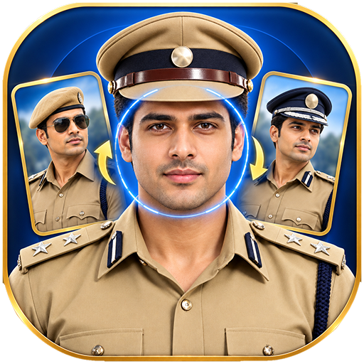 Men Police Photo Suit : AI