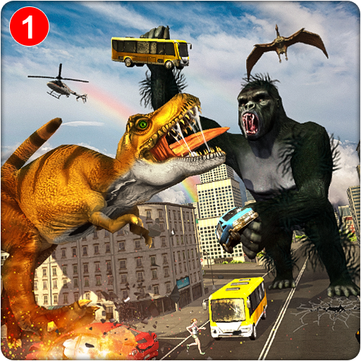 Gorilla Fighting Dinosaur Game