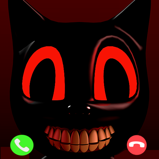 Cartoon cat video call horror