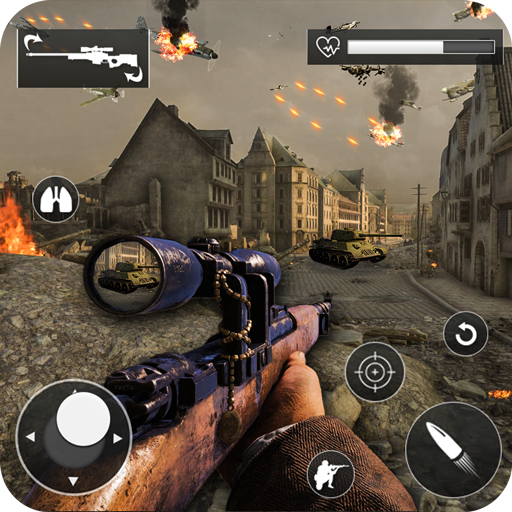 Jogo sobrevivência tiro sniper WW2 FPS