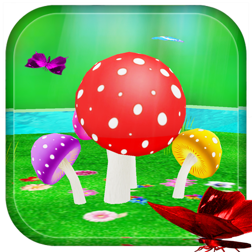 Mushroom & Butterfly 3D live w