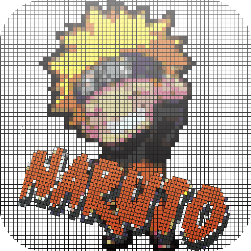 Color by Number Naruto Pixel art sandbox coloring