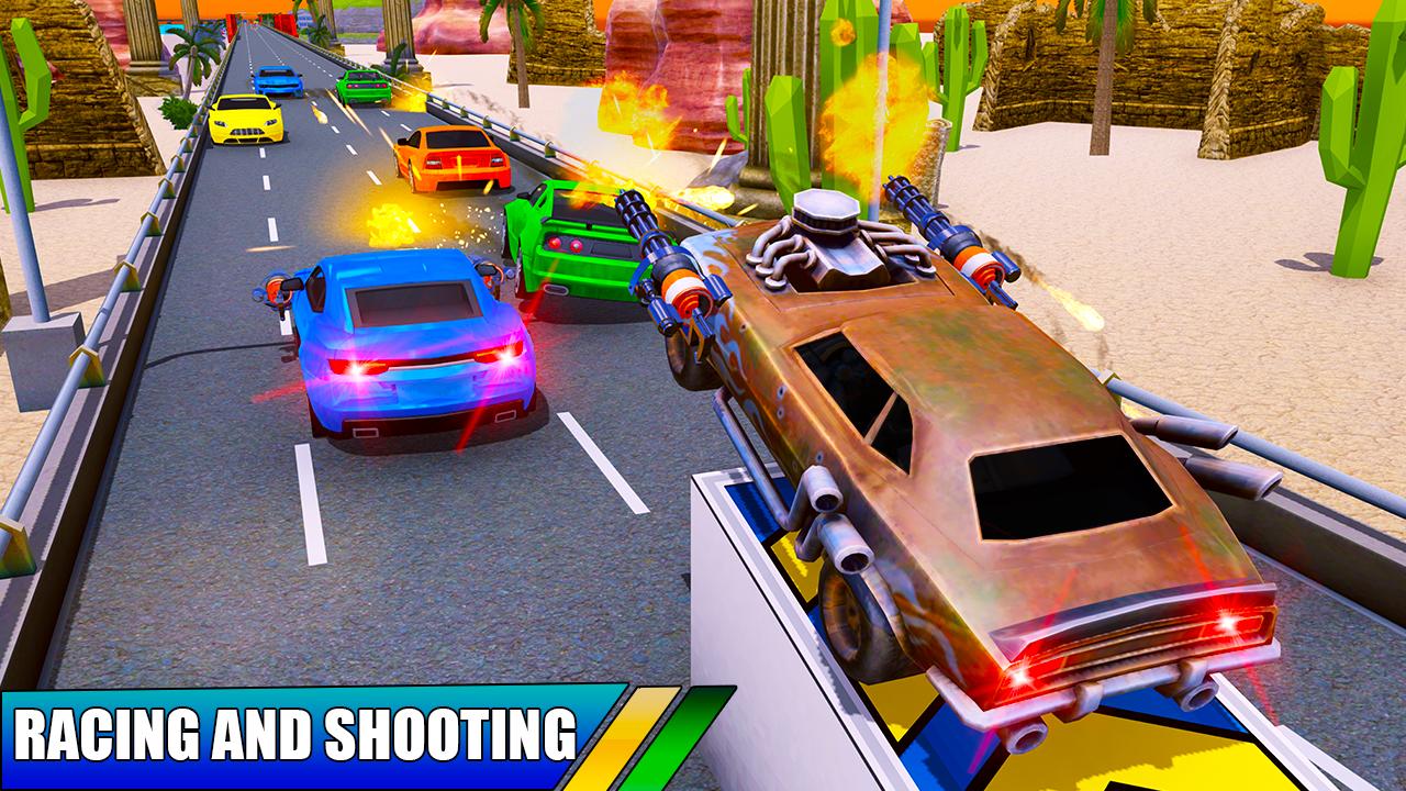 Jogo de carros de corrida com armas, Death Road Race Car Shooting