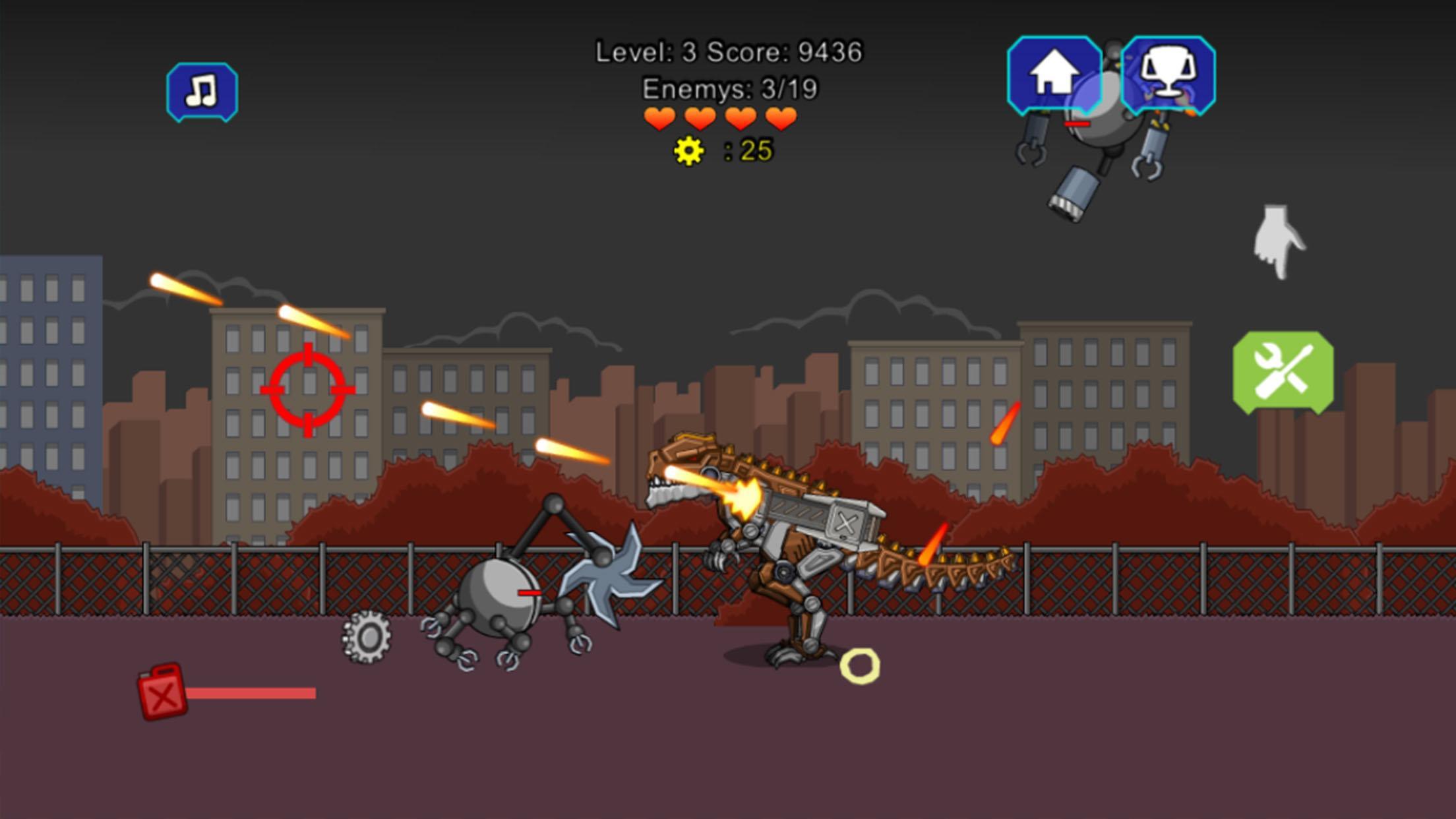 Download Robot Dino T-Rex Attack android on PC