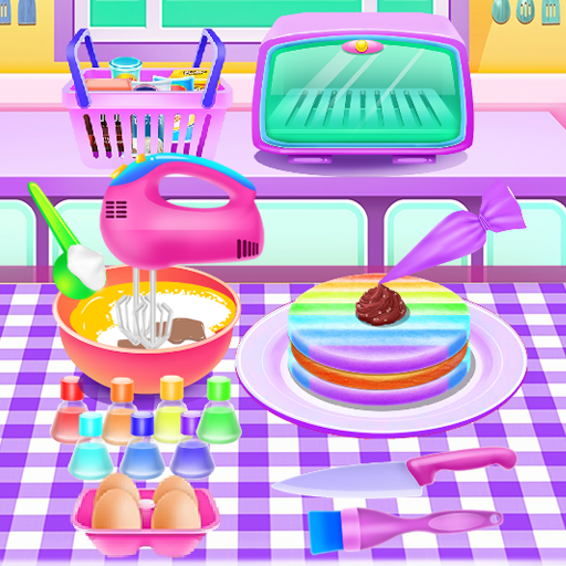 Cooking Games Rainbow Cookies Factory