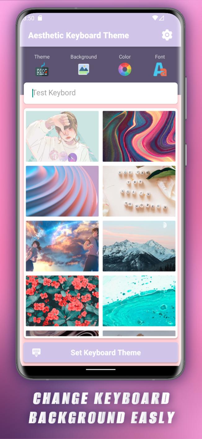 Download Aesthetic Keyboard For Girl android on PC