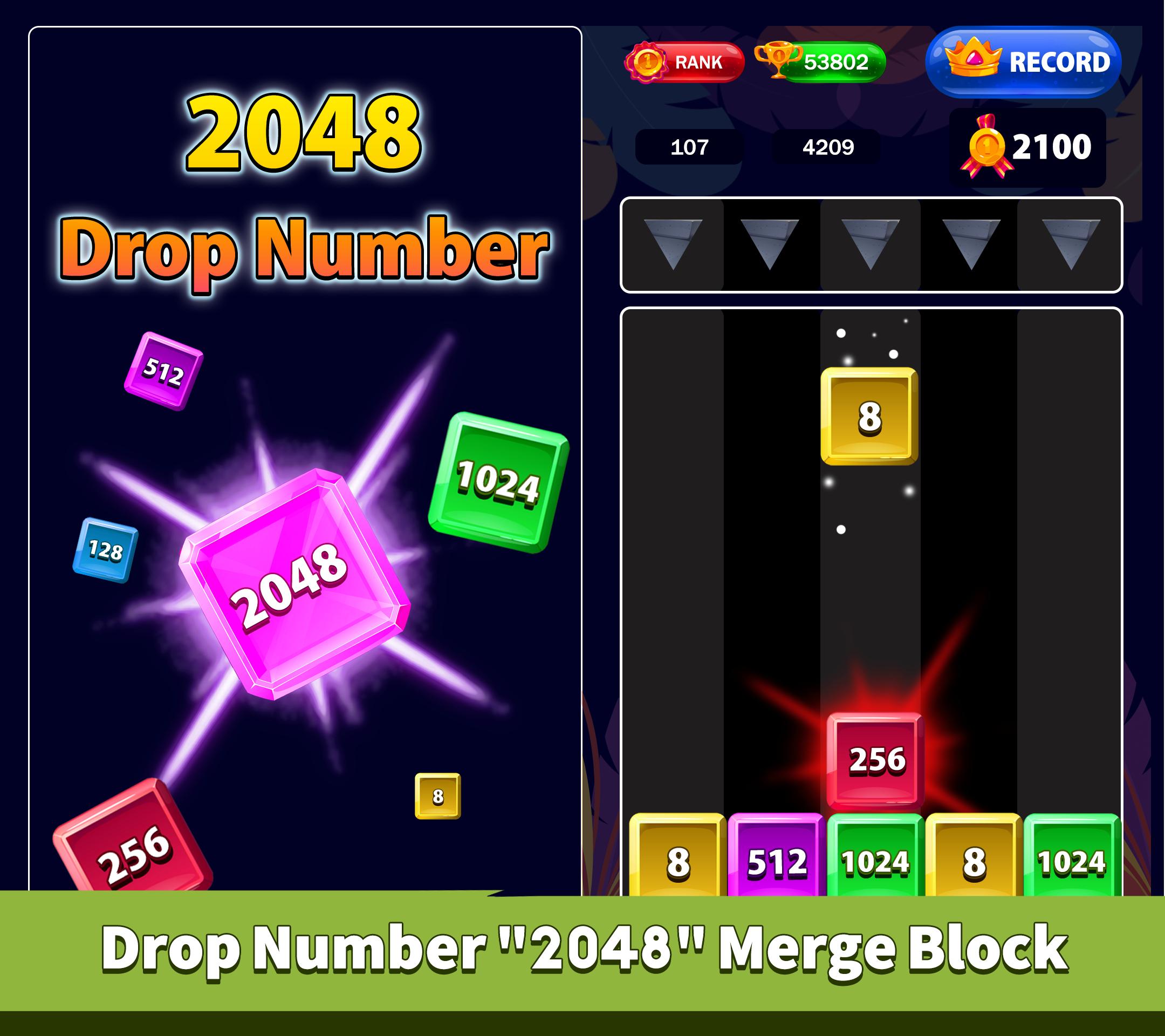 Скачать Number Drop 2048 Merge Block на ПК | Официальный представитель  GameLoop