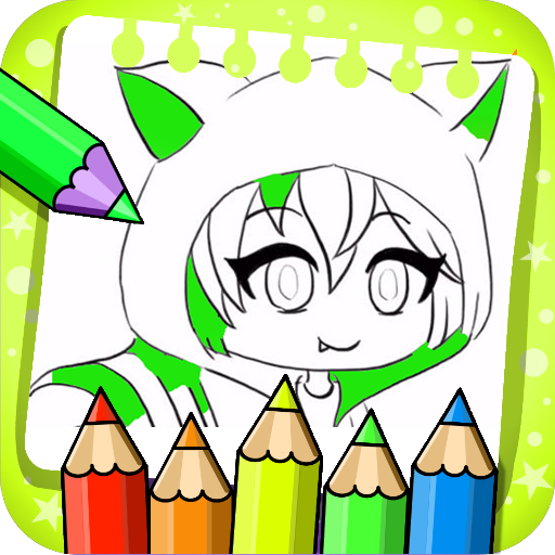 Gacha Glitter coloring book