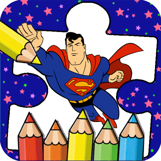 Super Heroes Coloring Book & P