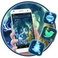 Neon Deer Launcher Theme