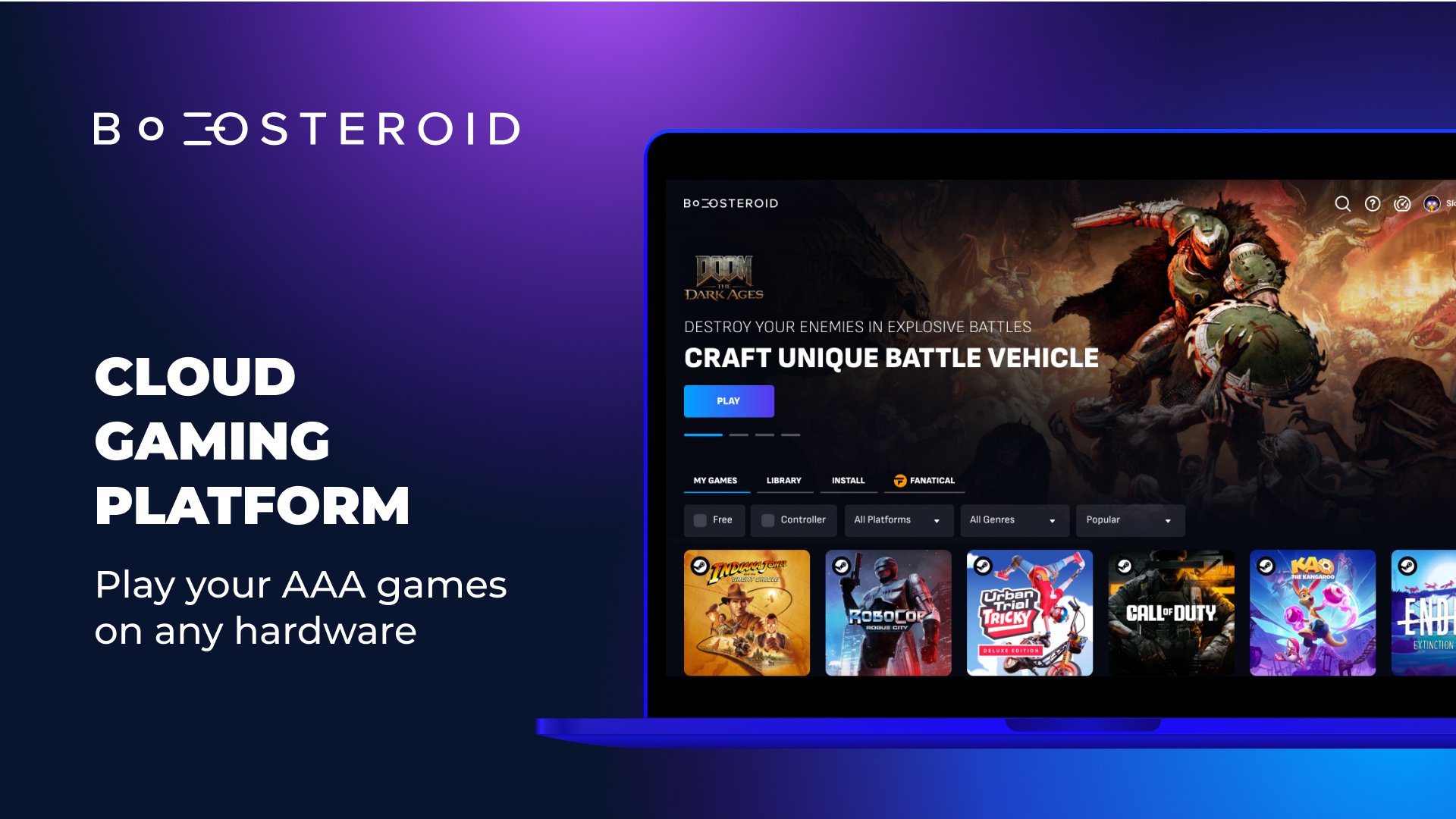Download Boosteroid Cloud Gaming PWA android on PC