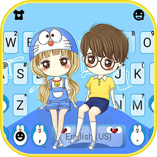 Cartoon Couple Love Keyboard B