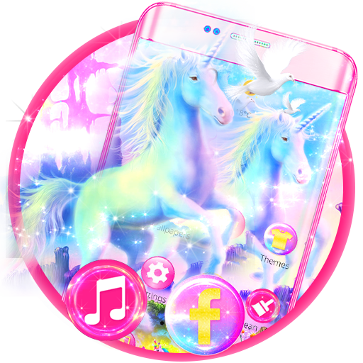 Shiny Cute Galaxy Unicorn Theme