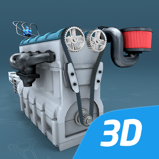 Motor Otto de quatro tempos 3D