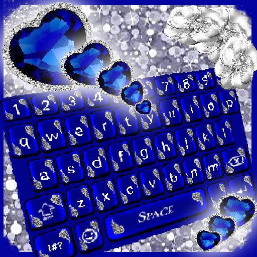 Royal Blue Heart Keyboard😍: B