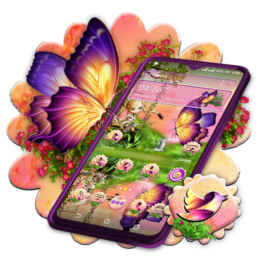 Butterfly Girl Nature Theme