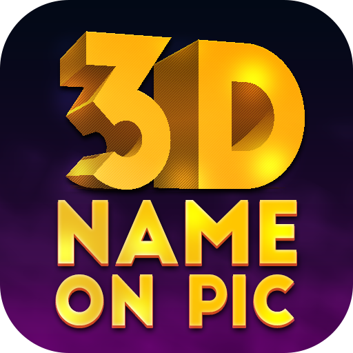 3D, nome, fotos, 3D, texto