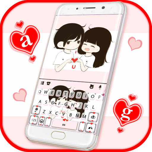 Cute Cartoon Couple keyboard