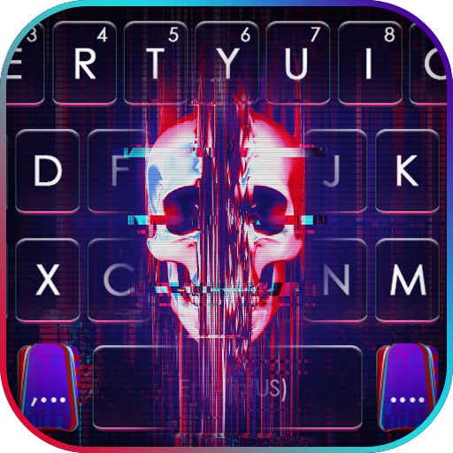 Glitch Skull Head Themes