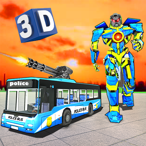 Real Bus Robot Car Battle Game