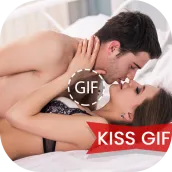 Romantic Couple GIF : Kiss Gif