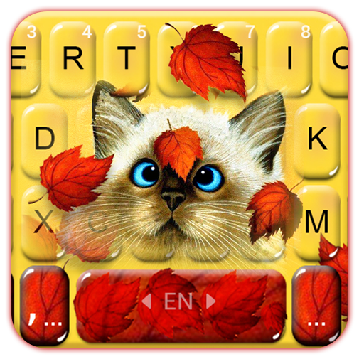 Tema Keyboard Funny Maple Cat