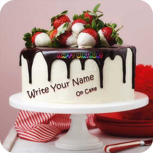 Name Photo On Birthday Cake