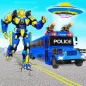 polis otobüsü robot araba oyun