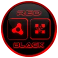 Flat Black and Red Icon Pack