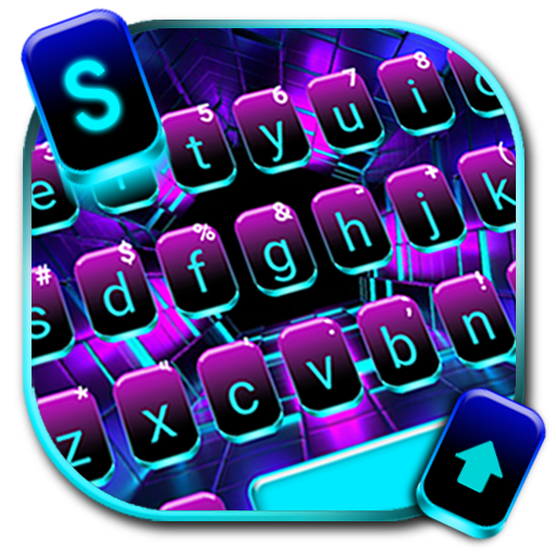 Neon Space Lights Keyboard The