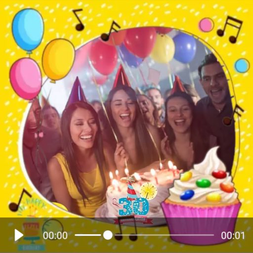 Birthday video maker with phot