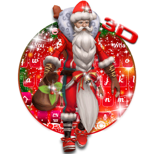 3D Christmas Santa Keyboard Theme