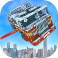 Flying Robot Fire Truck Game