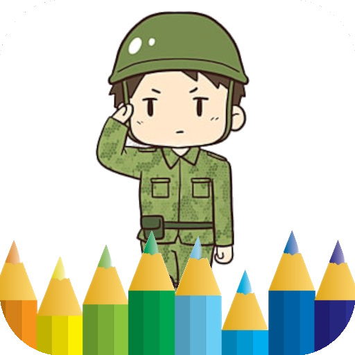 warnai tentara militer kartun