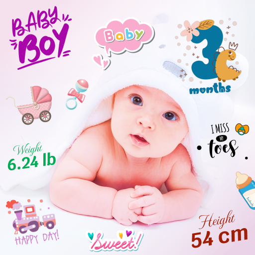 Baby Month Photo Frame Collage