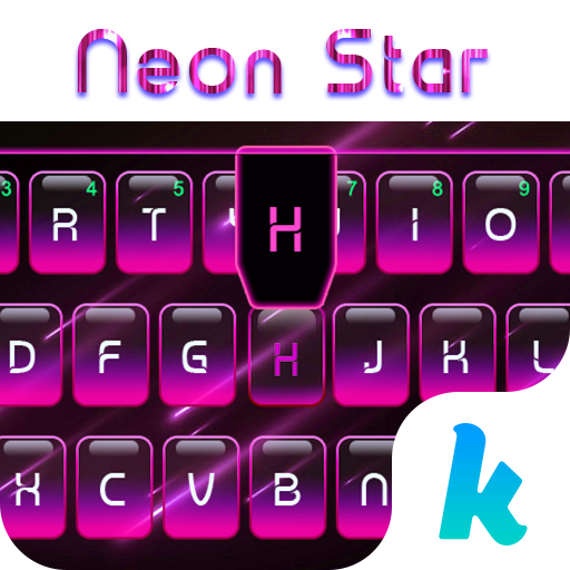 Neon Star Kika Keyboard Theme