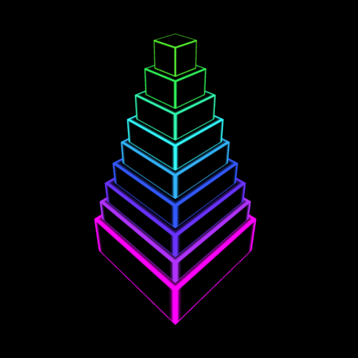 Neon Block Tower