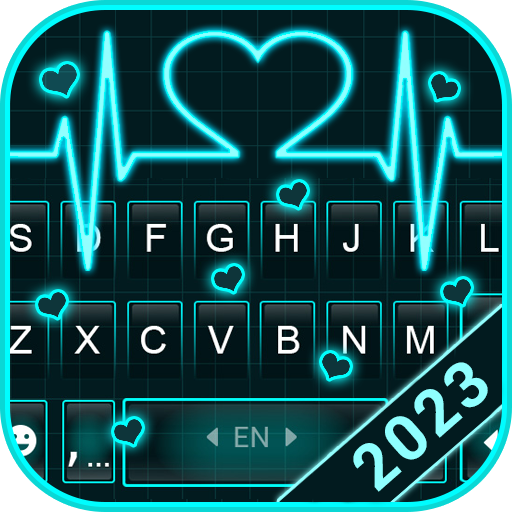 Neon Heart Love Tema