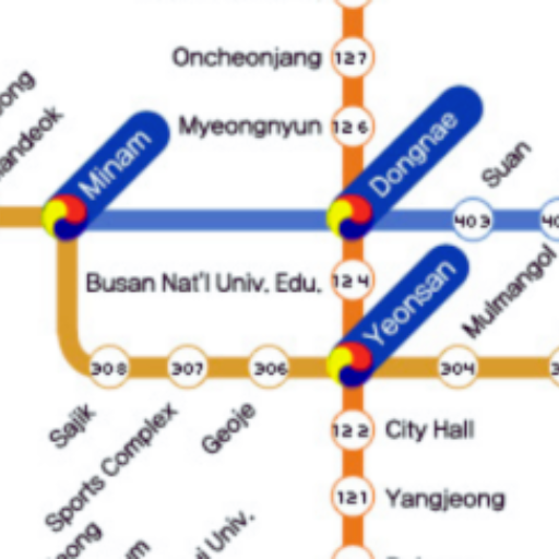 Mapa do Metrô de Busan 2023