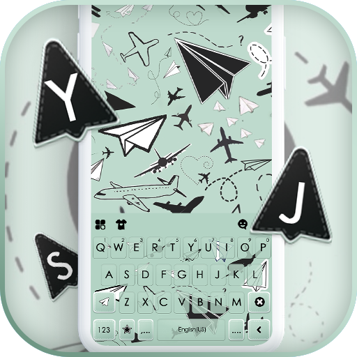 Doodle Plane Travel Keyboard B