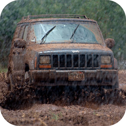 4x4 Mud Jeep offroad driving