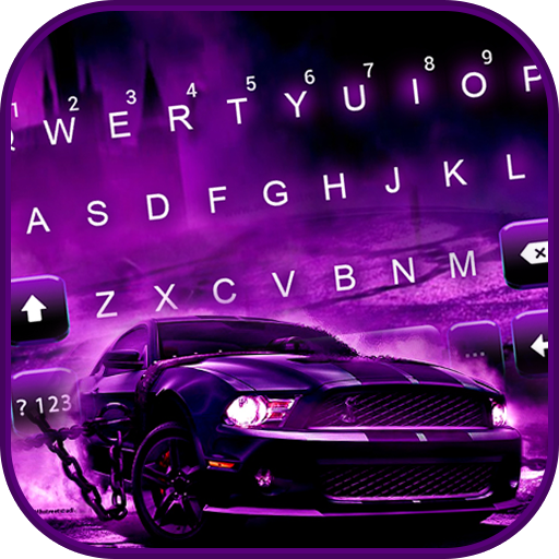 Purple Race Car Keyboard Theme