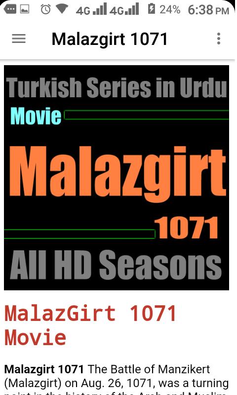 Malazgirt 1071 full discount movie with english subtitles