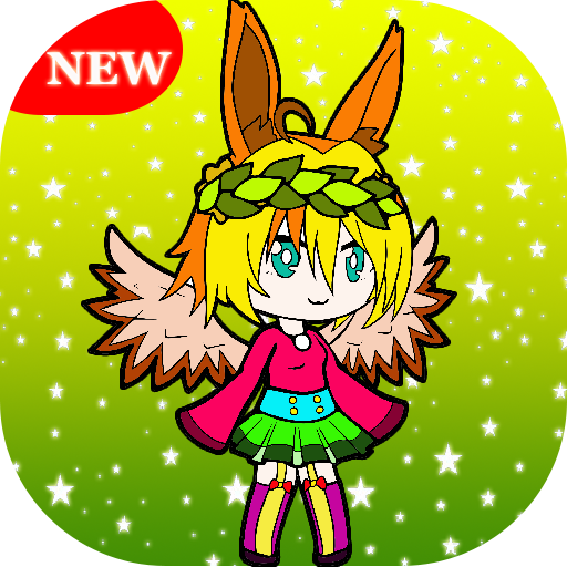 Gacha Coloring book glitter-Color by number game