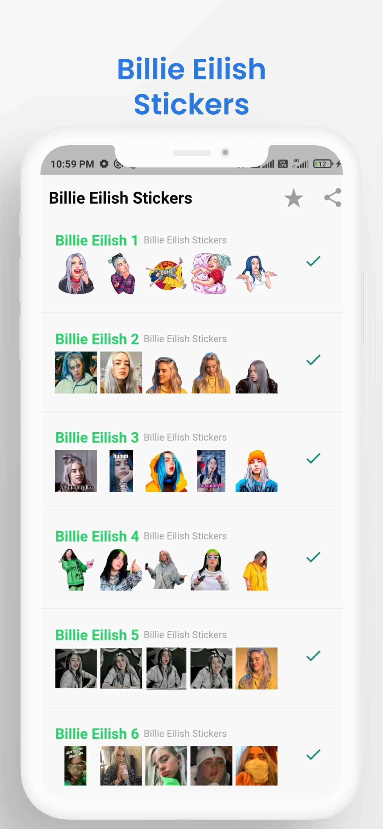 Download Billie Eilish Stickers android on PC