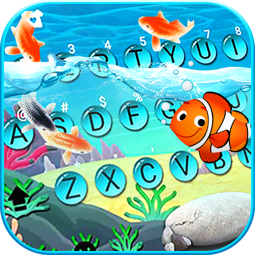 Animated Crown Fish Klavye Tem
