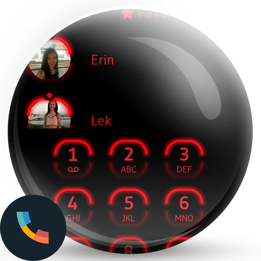 Theme Dialer Neon Red