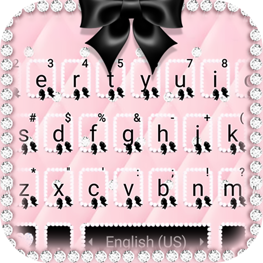 Tema Keyboard Pink Girly Diamo