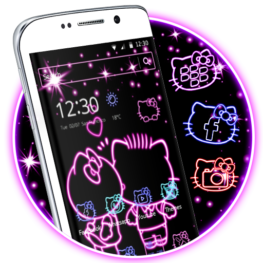 Neon Love Kitty Theme